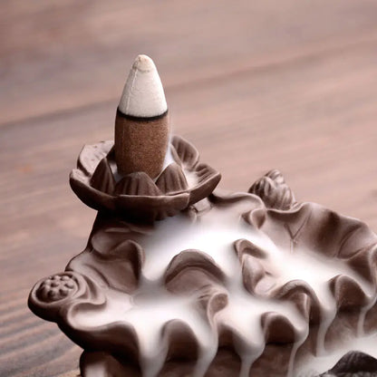 Purple Sand Backflow Incense Burner Decorative Piece